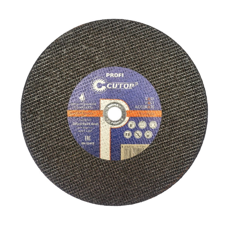 Диск отрезной по металлу Cutop Profi Т41-355 х 3.5 х 25.4 мм 40008т профессиональный диск отрезной по металлу т41 355х4 0х25 4 profi cutop 40009т