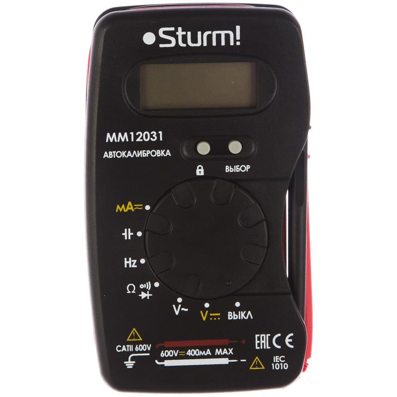 Мультиметр Sturm MM12031 (диапазон измерения DC 0.04-0.4а / 4-600в) мультиметр sturm mm12031