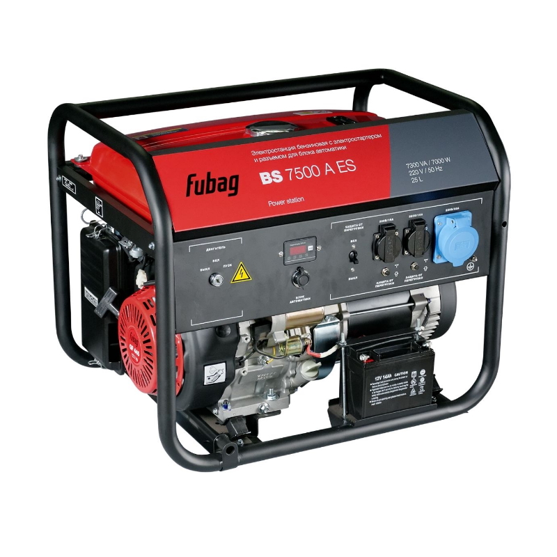 Бензиновый генератор для дома Fubag BS 7500 A ES (7 кВт, топливный расход 2.8 л/ч, число фаз: 1) падение дома ашеров по э а