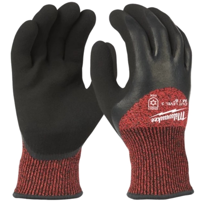 Перчатки зимние Milwaukee с уровнем сопротивления порезам 3, размер XL/10 мужские зимние водонепроницаемые перчатки с сенсорным экраном и карманом противоскользящие флисовые тепловые спортивные перчатки