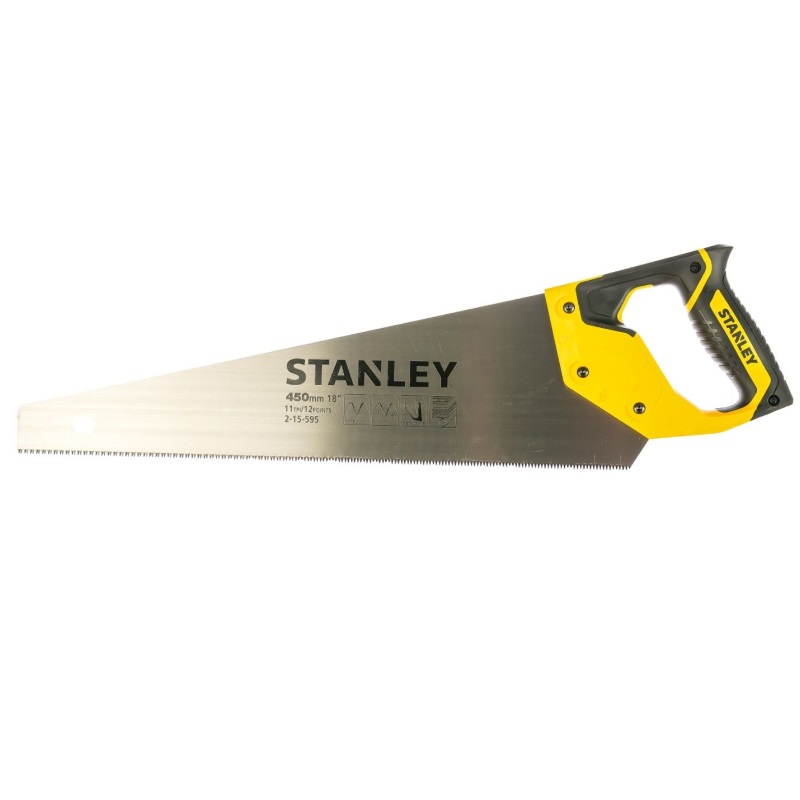 Ножовка по дереву Stanley JetCut 215595 (мелкий зуб, длина лезвия 450 мм, вес 0.43 кг) stanley ножовка по гипсокартону fatmax узкая 7 х 302мм с защитным чехлом 2 20 556