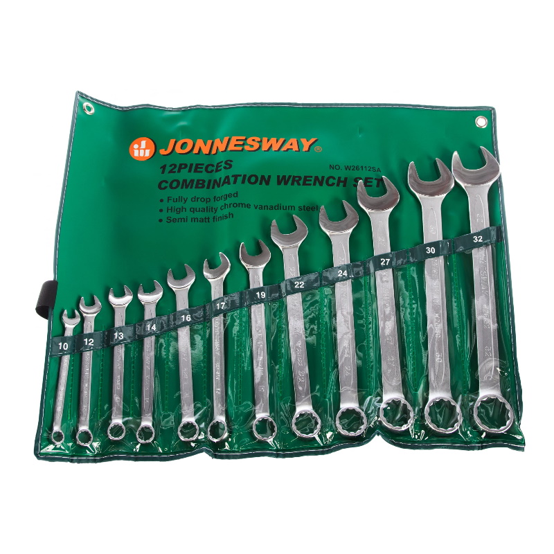 Набор комбинированных ключей Jonnesway W26112SA (размер 10-32 мм, 12 шт) цепь для стапельного ремонта jonnesway
