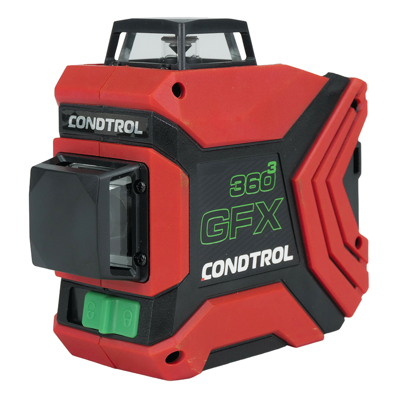 Лазерный уровень (клизиметр) Condtrol GFX360-3 1-2-222, 360°, аккумуляторы и чехол в комплекте штатив condtrol h65 2 17 555