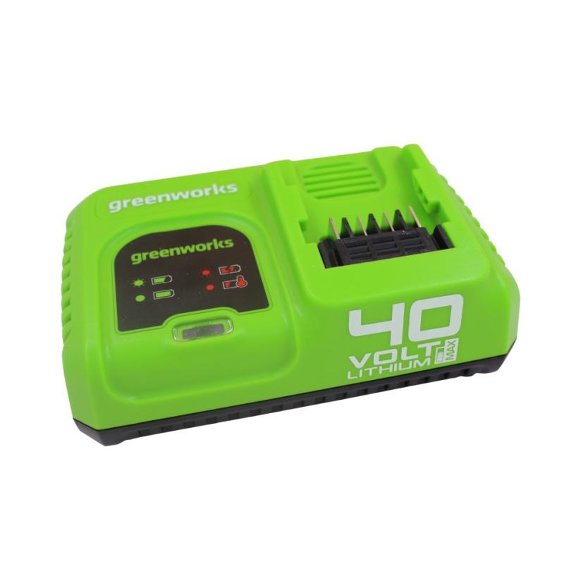 Быстрое зарядное устройство Greenworks 40В, 5А  2945107 зарядное устройство для аккумулятора greenworks 2946507 40v 2 ah li для газонокосилок