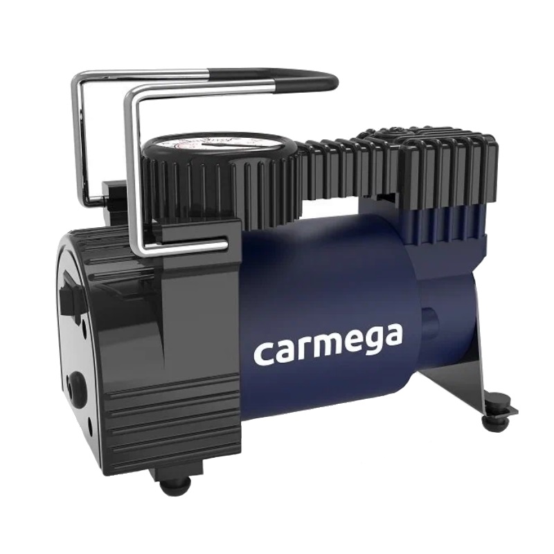 Компрессор автомобильный CARMEGA АС-30 30 л/мин, 7 атм, сумка компрессор автомобильный autoprofi ak 65 двухпоршневой металлический 12v 300w производительность 65 л мин сумка