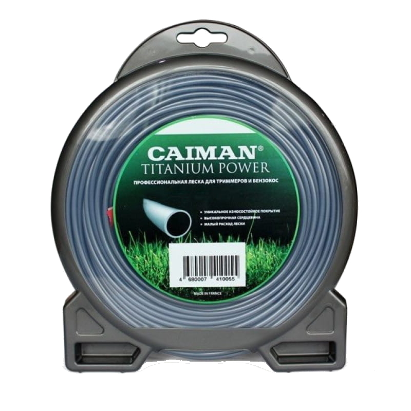 Леска триммерная Caiman Pro CB035, 2.5 мм х 81 м леска профессиональная caiman titanium power cb413 квадрат 3 5 мм 6 м