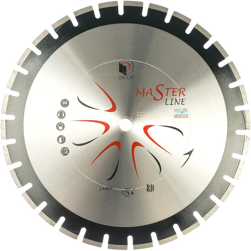Алмазный диск Diam Master Line Асфальт 000490 (500x3,4x10x25,4 мм) диск алмазный diam extra line granite 350 3 2 12 25 4 20 000711