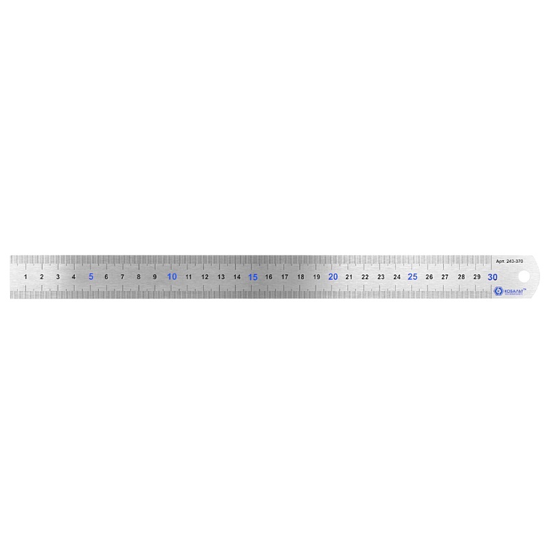 Линейка Кобальт 300 × 28 × 0.7 мм, 243-370 линейка cnspoke для точного измерения длины спиц размера ниппеля 5 880021