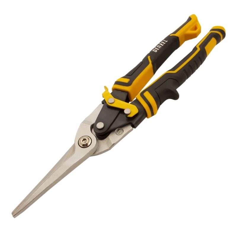 Ножницы по металлу Denzel 78373, 315 мм, прямой проходной рез удлиненные технические ножницы forsage