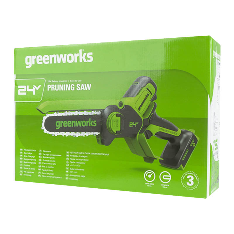  мини-пила аккумуляторная Greenworks GD24CSMNX (24 В, 15 см, без .