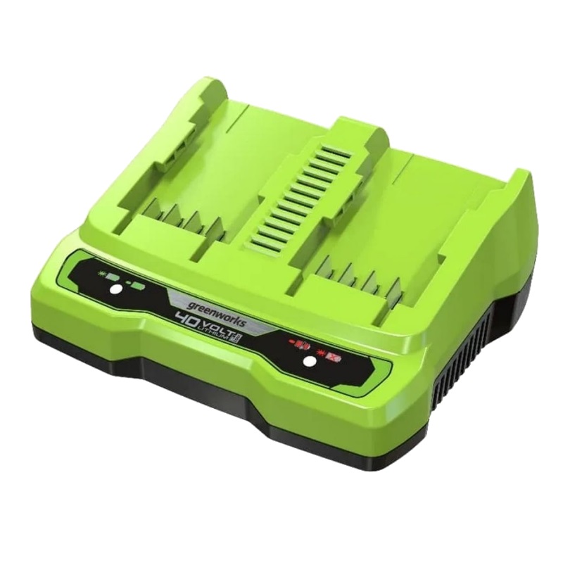 Быстрое зарядное устройство на 2 аккумулятора 40 В Greenworks 2938807 зарядное устройство oxion ox ас009 быстрое