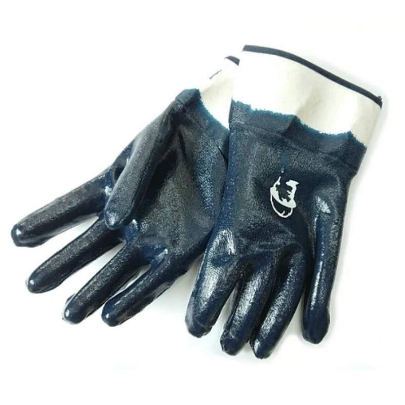 Нитриловые перчатки с твердым манжетом (пара) нитриловые рабочие перчатки для защиты от механических рисков tegera