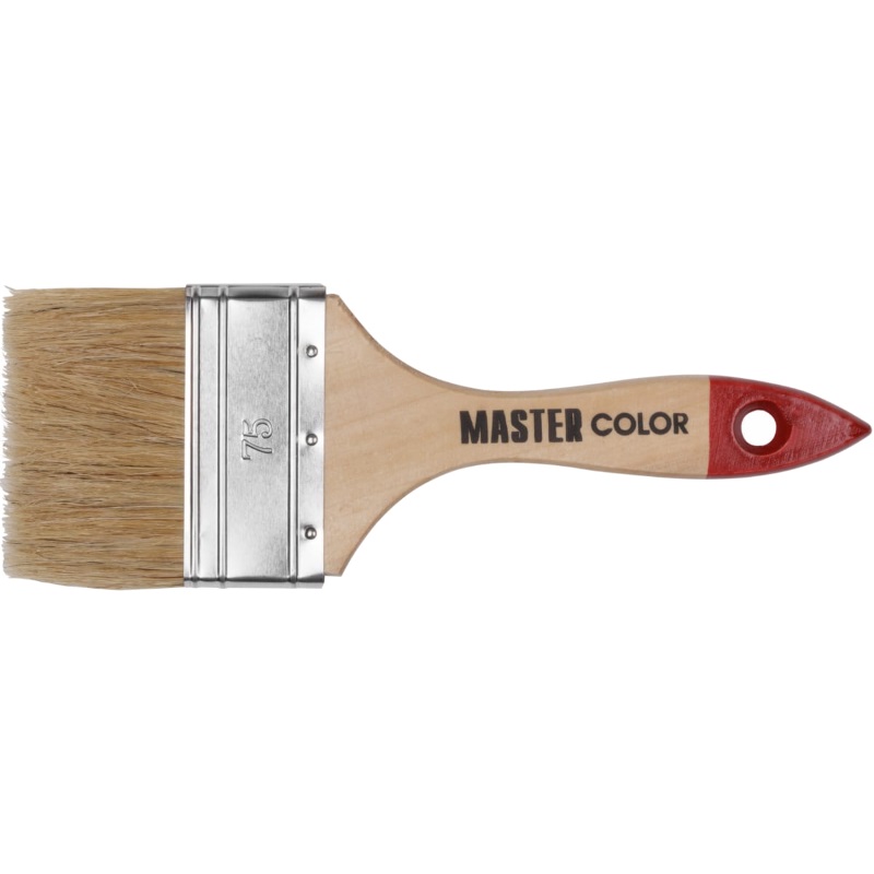 Кисть флейцевая Master Color 30-0015 (75 мм, деревянная ручка) кисть флейцевая master color 30 0232 ширина 40 мм пластмассовая ручка