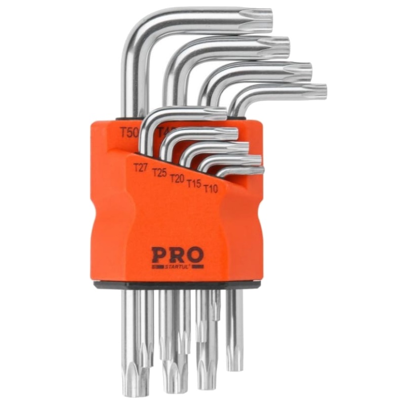 Набор ключей коротких Torx T10-T50 STARTUL PRO 9 шт. PRO-87209 набор ключей шестигранных коротких startul pro 1 5 10 мм 9 шт с шаром pro 89409