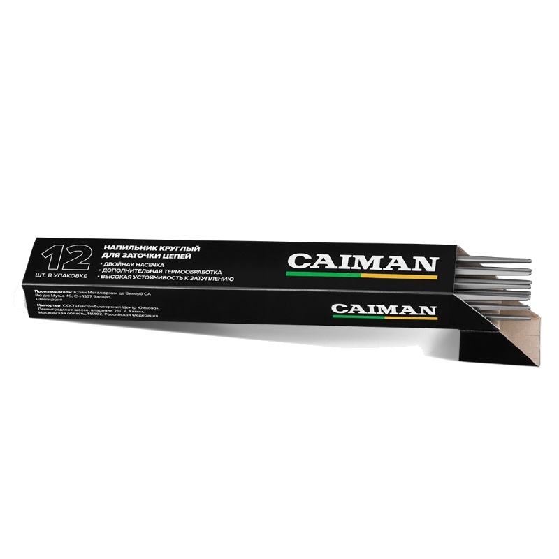 Напильник для заточки цепей Caiman CFC-40-12 напильники круглые patriot pg f 4 0 d 4 мм для заточки цепей с шагом 3 8 3 шт