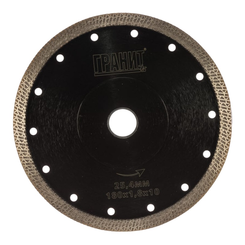 Алмазный диск для плиткорезов Гранит CPSP 250828 (180х25.4х1.8х10 мм, по керамограниту/керамике)) диск алмазный по керамике vira d115 115x22 2x1 1 мм адаптер 20 мм