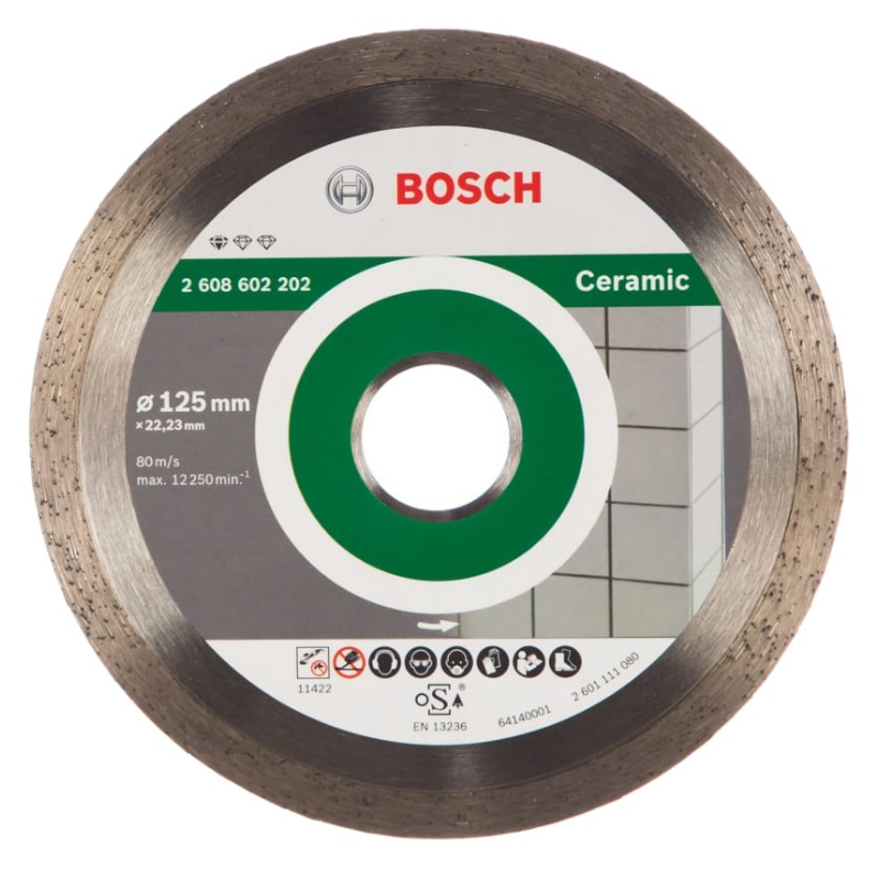 Алмазный диск Bosch Standard for Ceramic 2.608.602.202 (125x22,23 мм) обод велосипедный mavic xс 717 ceramic 26 32 отверстия 32330332