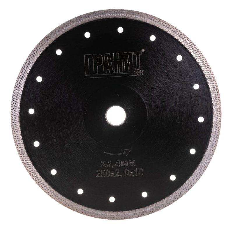 Диск алмазный по керамике для плиткорезов Гранит CPSP 250831 (250х25.4х2.0х10 мм) диск алмазный по керамике dexter 230x2 8 мм