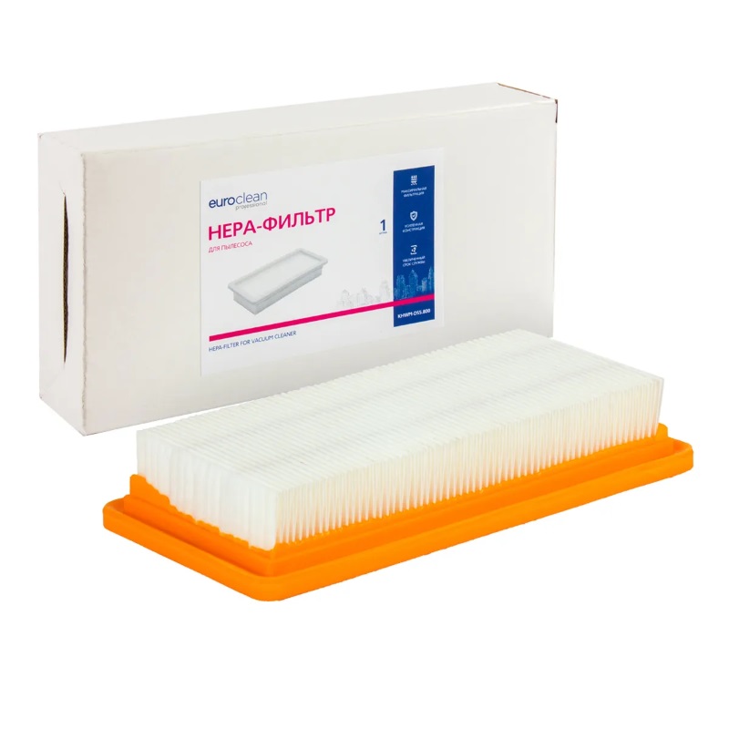 HEPA-фильтр синтетический Euro Clean KHWM-DS5.800 для пылесосов Karcher DS 5500, 5600, Mediclean рукоятка для пылесоса karcher ds 5500 ds 5600 6 902 126 0