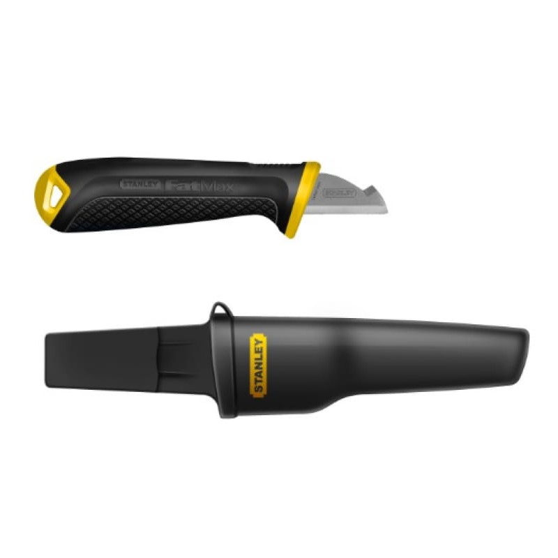 Нож электрика с фиксированным лезвием Stanley 010234 FATMAX кусачки для зачистки проводов stanley 089873 fatmax 170 мм