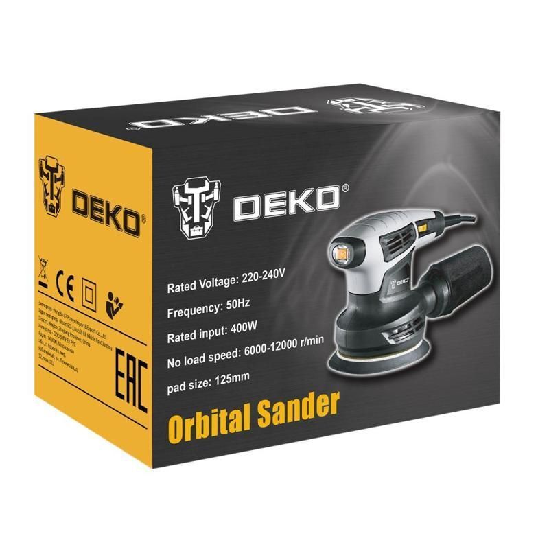 Эксцентриковая шлифовальная машина Deko DKG400-125 063-2203 | Купить в .