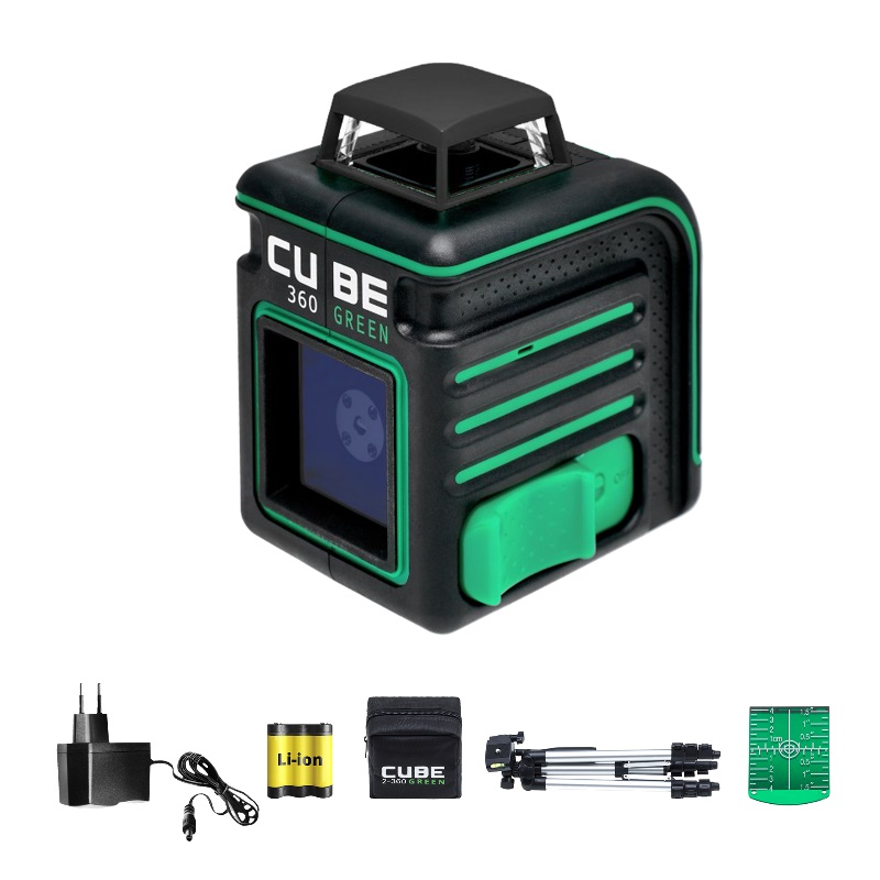 Лазерный уровень Ada CUBE 360 GREEN Professional Edition А00535 лазерный уровень ada cube 360 green basic edition а00672