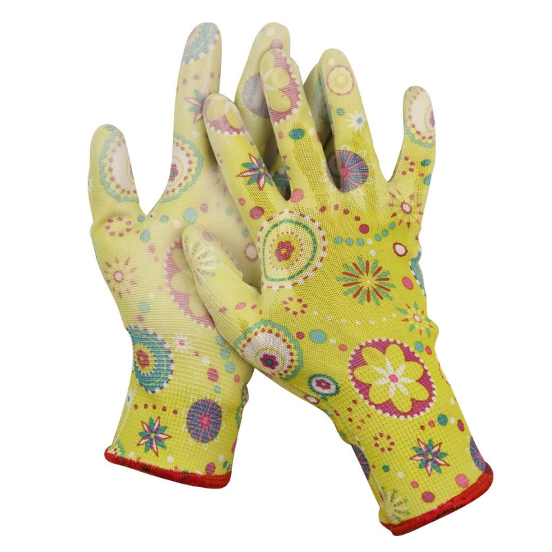 Садовые перчатки зеленые Grinda 11290-L размер L прозрачное PU покрытие (пара) 1 пара кружевные перчатки сетки кружева перчатки перчатки с пальцами перчатки для вечеринок женщины