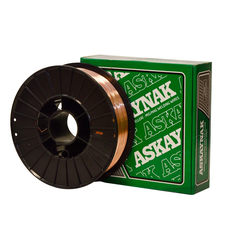 Проволока сварочная Askaynak AS SG2, омедненная, 0,8 мм, 5 кг, аналог СВ-08Г2С-О сварочная проволока svarcity er70s 6 омедненная 0 8 мм 5 кг