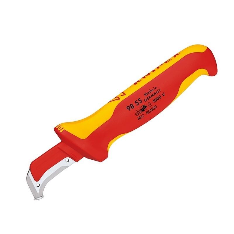 Нож для снятия изоляции Knipex KN-9855 (до 1000 В) нож для снятия изоляции knipex kn 9855 до 1000 в