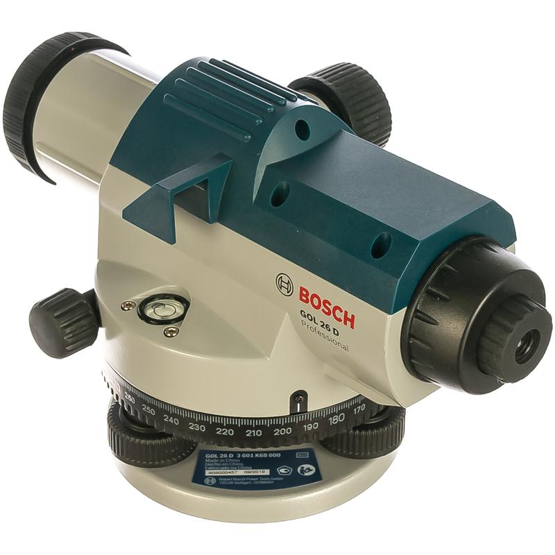 Оптический нивелир Bosch GOL 26 D 0.601.068.000 (работа компенсатора ±15', точность 1.5 мм на 1 км двойного хода)