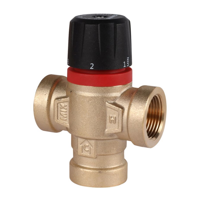 клапан термостатический прямой ростерм с термоголовкой 3 4 Термостатический смесительный клапан для систем отопления и ГВС Rommer RVM-0111-164320 3/4