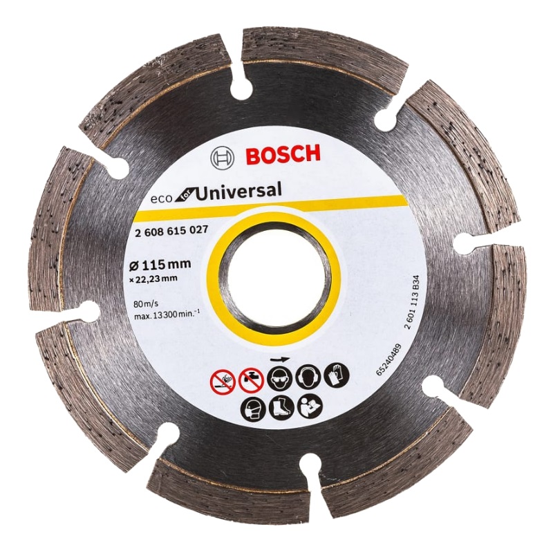 Алмазный диск Bosch Eco Universal (115x22,23 мм) 2.608.615.027 диск алмазный универсальный norton universal с сегментированной кромкой 115x22 2 мм