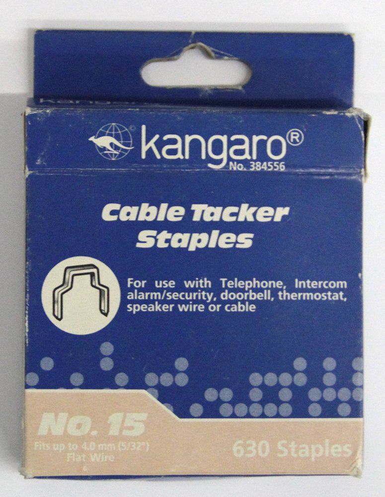 Скобы для плоского кабеля до 4 мм KANGARO №15 степлер 10 10 листов kangaro mini hs mini10 встроенный антистеплер 50 скоб микс
