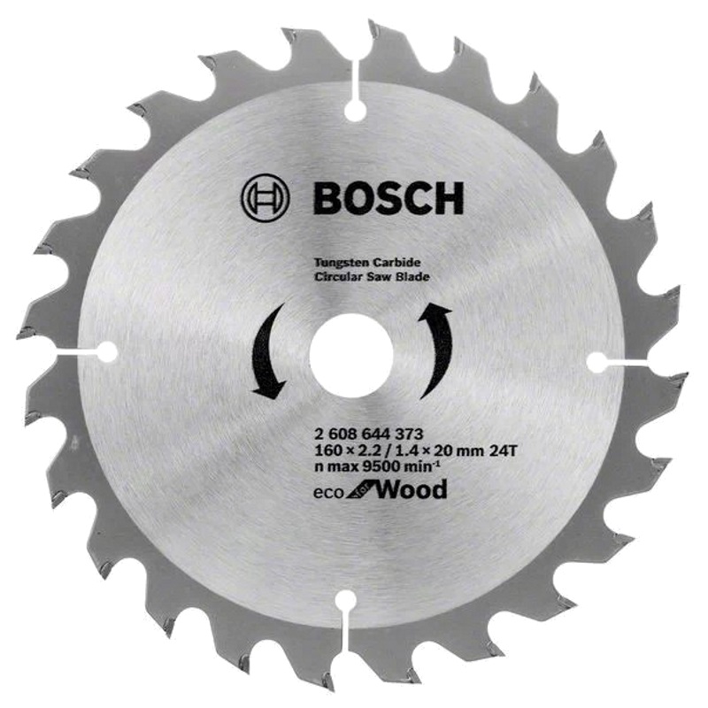 Пильный диск Bosch ECO WO 2.608.644.373 (160 мм) диск пильный bosch eco wo 160 20 16 24t 2608644373