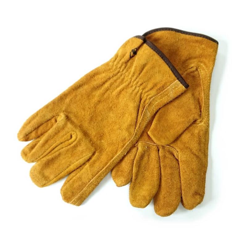 Перчатки из желтого спилка (пара) утепленные перчатки из желтого спилка пара
