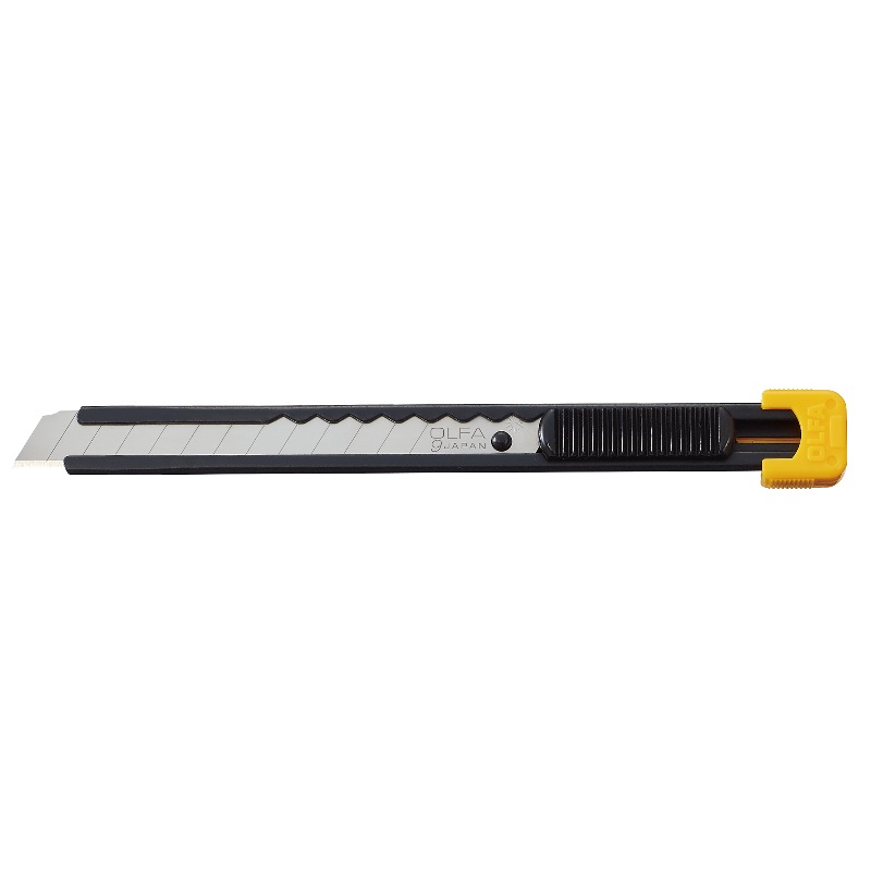 Нож с выдвижным лезвием Olfa OL-S, металлический корпус, 9 мм нож olfa с выдвижным лезвием 9 мм с фиксатором