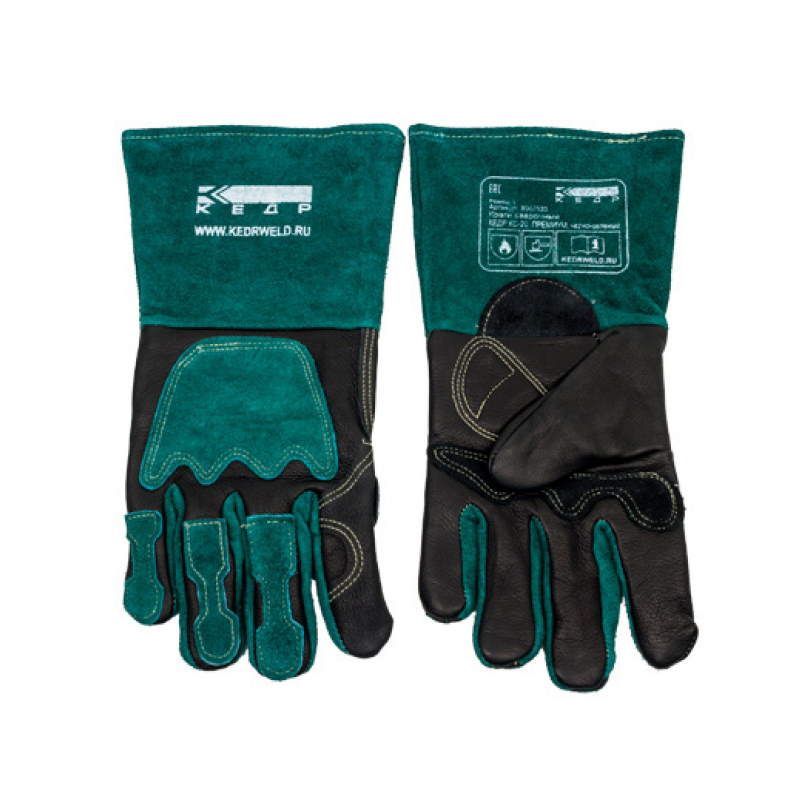 Перчатки сварочные Кедр КС-20 ПРЕМИУМ, M, черно-зеленые (пара) тактические перчатки blackhawk зеленые xl