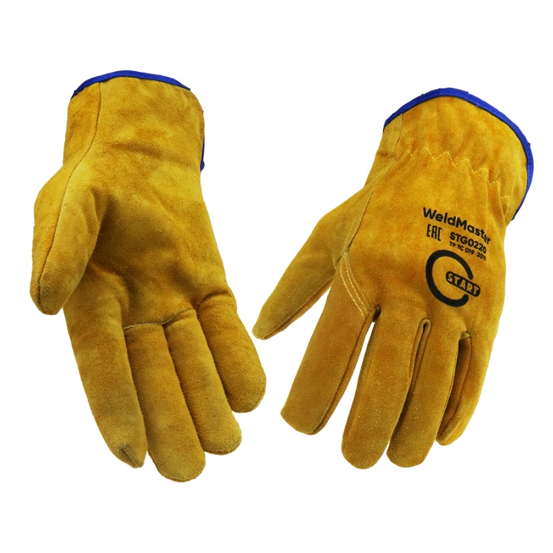 Перчатки из цельного спилка Start WeldMaster STG0220 утепленные перчатки из желтого спилка пара