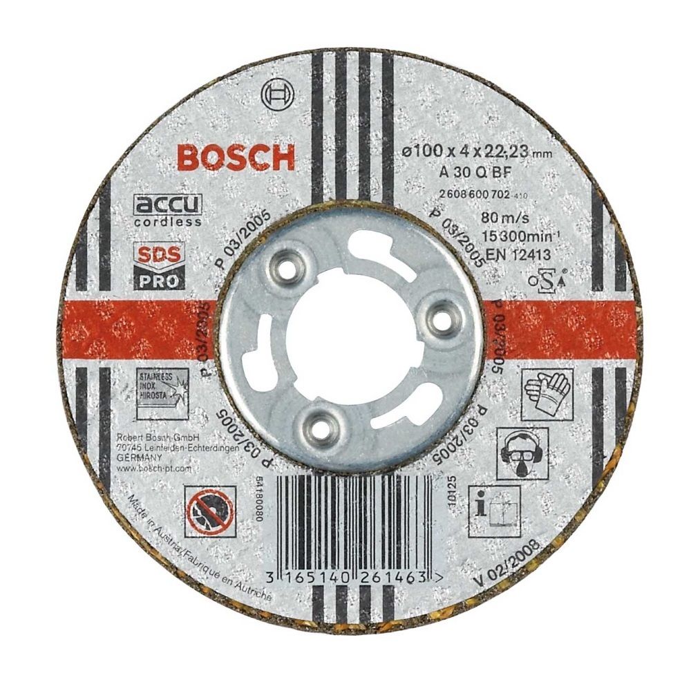 Обдирочный круг Bosch 2.608.600.702 (100x4x22,23 мм) войлочный полировальный круг bosch