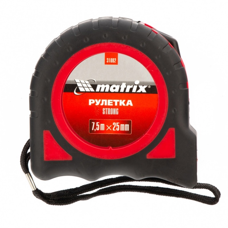 Рулетка Matrix Strong 31082 (7.5 м, 25 мм) рулетка matrix rubber 31003 3 м х 16 мм обрезиненный корпус