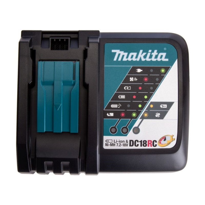 Зарядное устройство Makita 630793-1, для одной АКБ 7.2-18 В зарядное устройство для makita li ion для слайдерных аккумуляторов makita