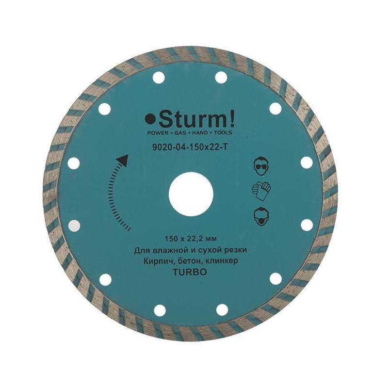 Алмазный диск Sturm 9020-04-150x22-T (150х22.2/20 мм) диск алмазный спец 150x22 2x1 8 мм