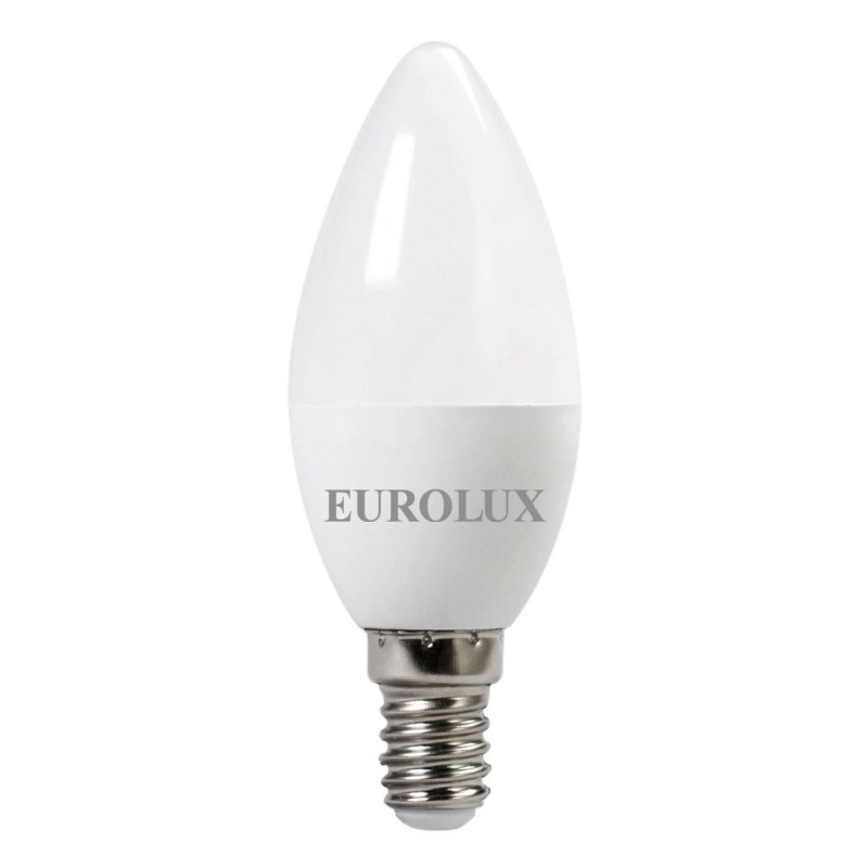 Светодиодная лампа Eurolux LL-E-C37-6W-230-2.7K-E14 светодиодная лампа eurolux ll e a60 15w 230 4k e27