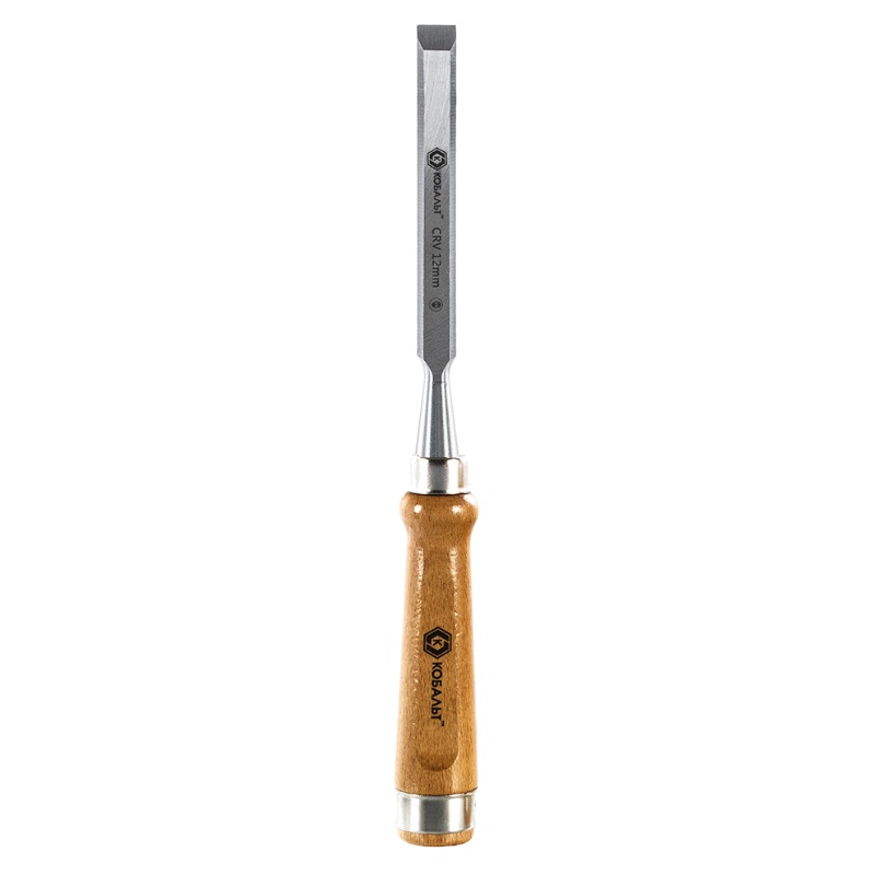 Стамеска плоская Кобальт 245-732, 12 х 140 мм стамеска плоская sparta 24 мм с пластиковой ручкой