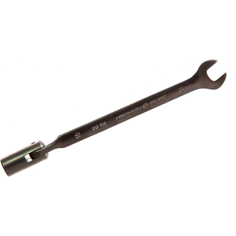 Ключ комбинированный Дело Техники 516010, шарнирный, 10 мм ключ шарнирный двусторонний 19x22 мм дело техники 517229