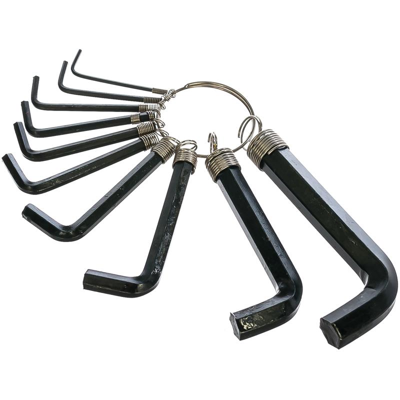 Набор имбусовых ключей на кольце Sparta 112665 (1,5 мм, угловой тип, 10 шт, короткие) набор отверток ph sl 5шт д эл 2шт проб эл на 220в 1шт 8 штук sparta