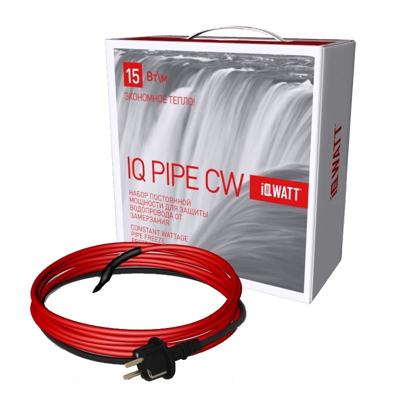 Греющий кабель Iqwatt CW 2 м резистивный комплект для обогрева резистивный труб iqwatt iq pipe cw 10 м на трубу