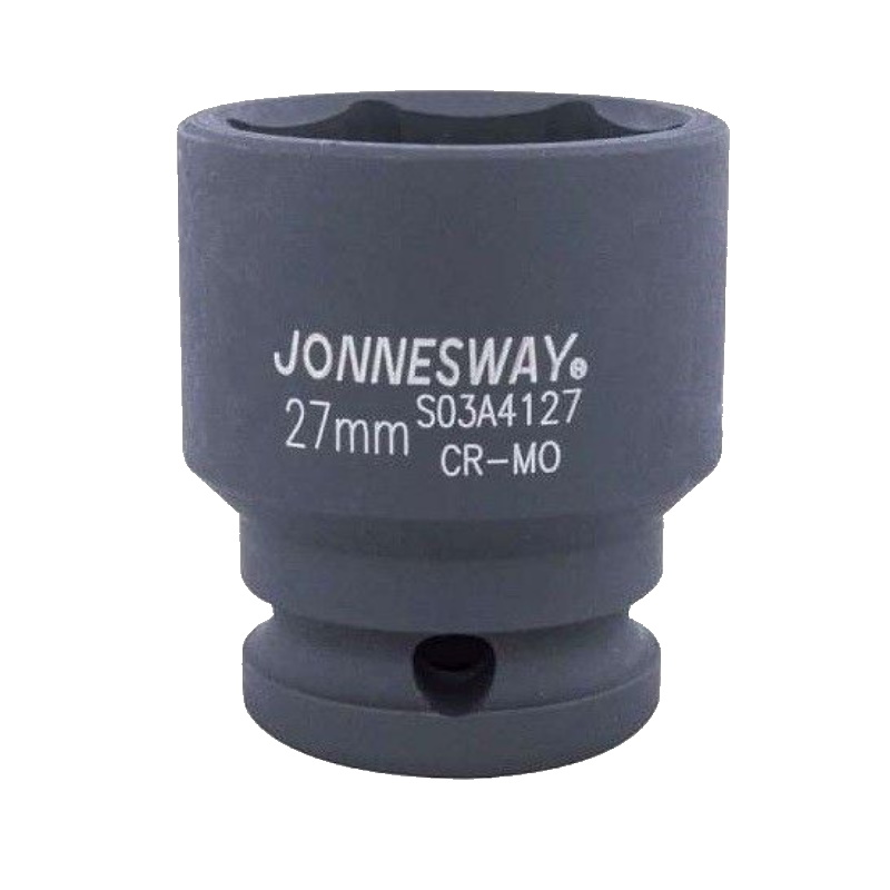 Головка торцевая ударная Jonnesway S03A4127 (посадочный 1/2 дюйма, размер 27мм, шестигранный тип) торцевая головка для болтов балансирных валов двигателей nissan infinity jonnesway