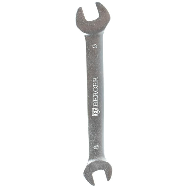 Рожковый ключ Berger BG1087, 8x9 мм крючок 2 рожковый перфорированный trodos 04 41 02 302077 хром