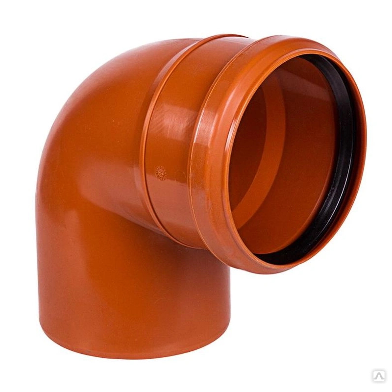 Отвод Контур 078400110500, 110x90 мм, рыжий канализационный отвод атлас пласт